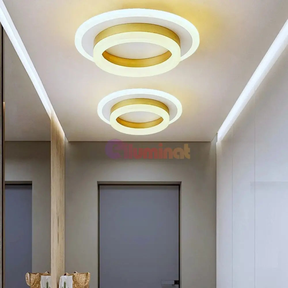 Lustra Led 50W Ring Gold Echivalent 200W Lighting Fixtures