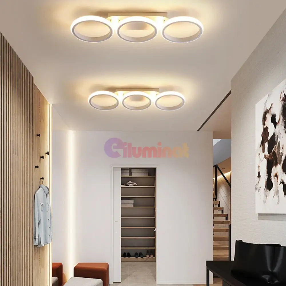 Lustra Led 54W Enzo Circle Alb Echivalent 300W Lighting Fixtures