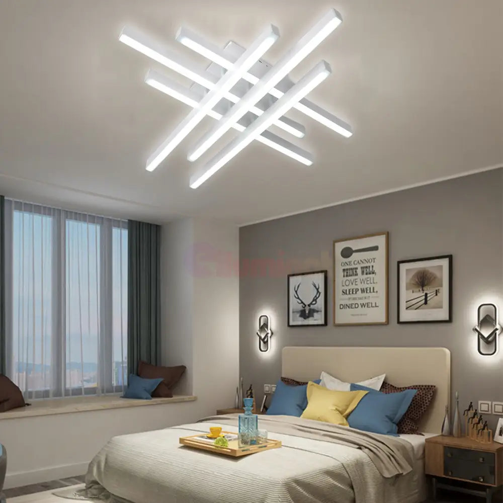 Lustra Led 120W 6 Lines Design Alba Smart Echivalent 500W Lighting Fixtures