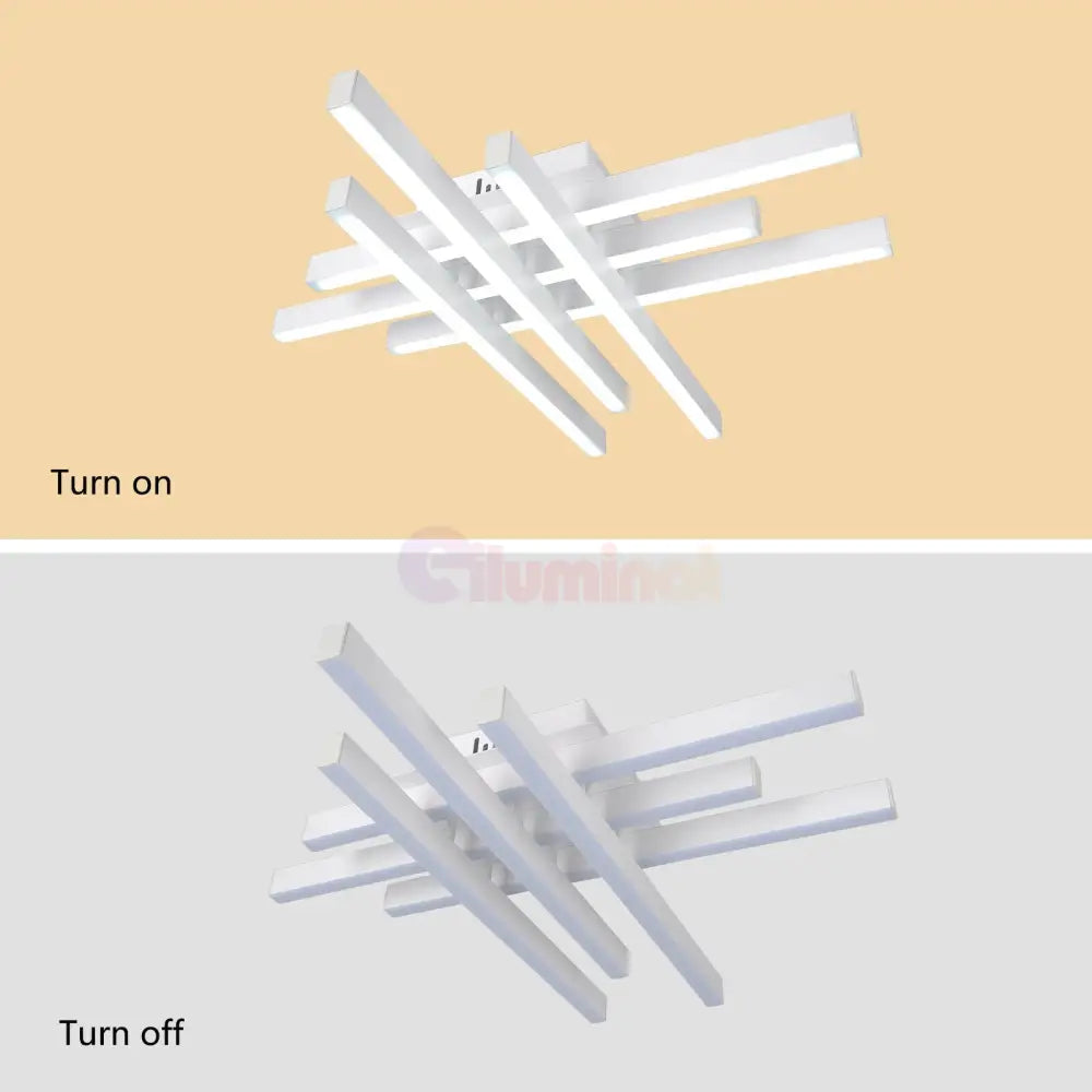 Lustra Led 120W 6 Lines Design Alba Smart Echivalent 500W Lighting Fixtures