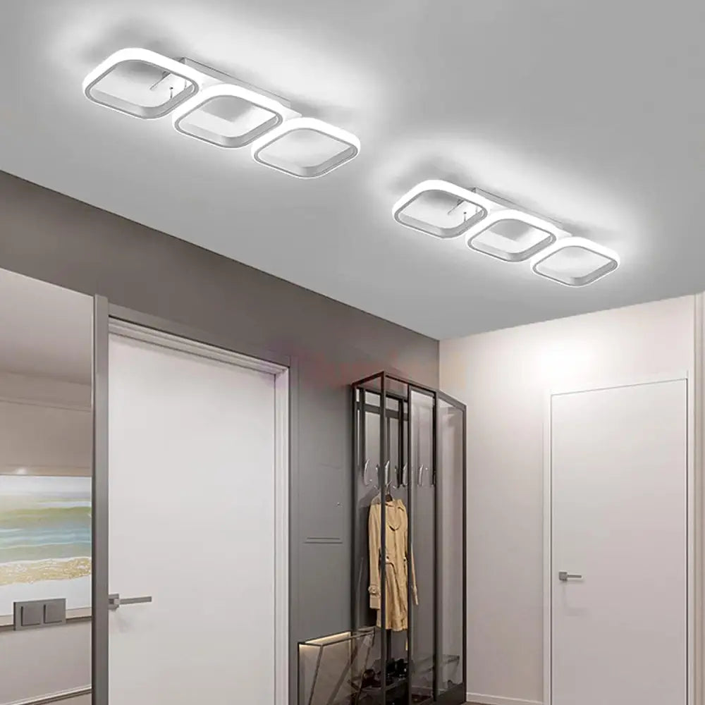 Lustra Led 60W Enzo Square Alb Echivalent 300W Lighting Fixtures