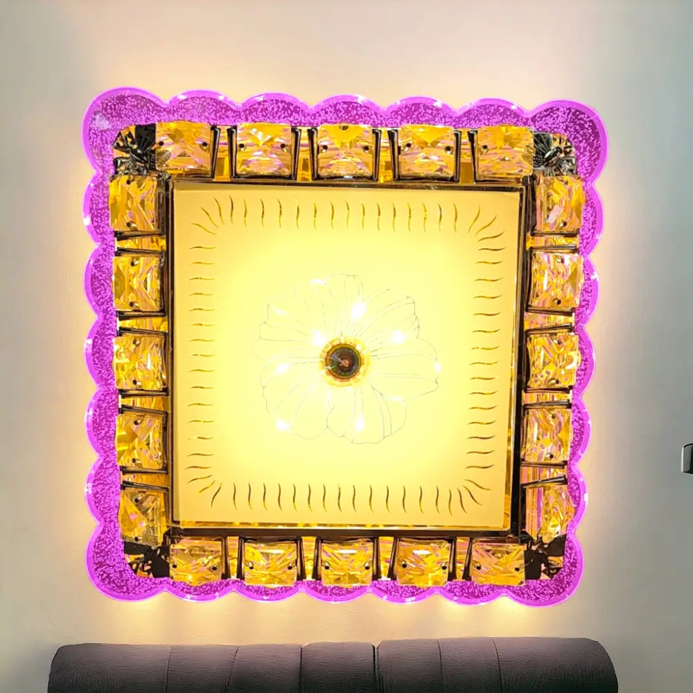 Lustra Led 64W Colorfull Glass Echivalent 300W Lighting Fixtures