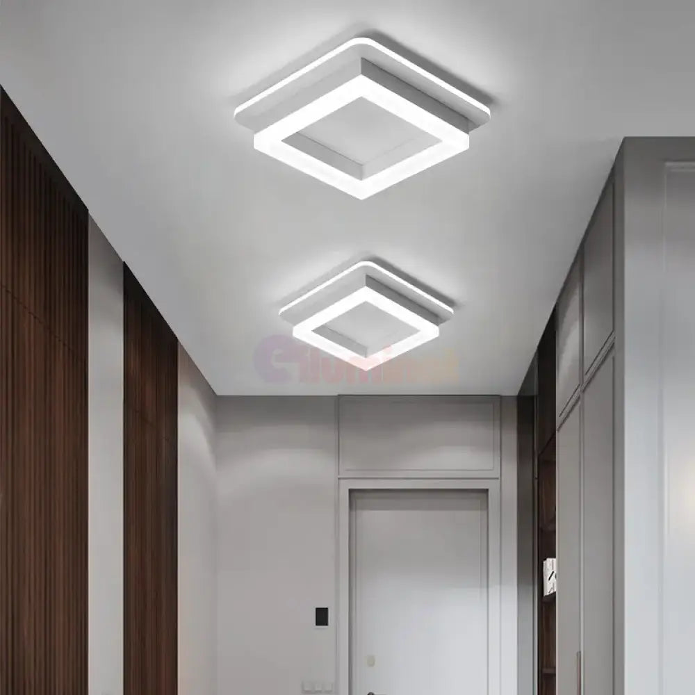 Lustra Led 64W Quadrata Alba Echivalent 200W Lighting Fixtures