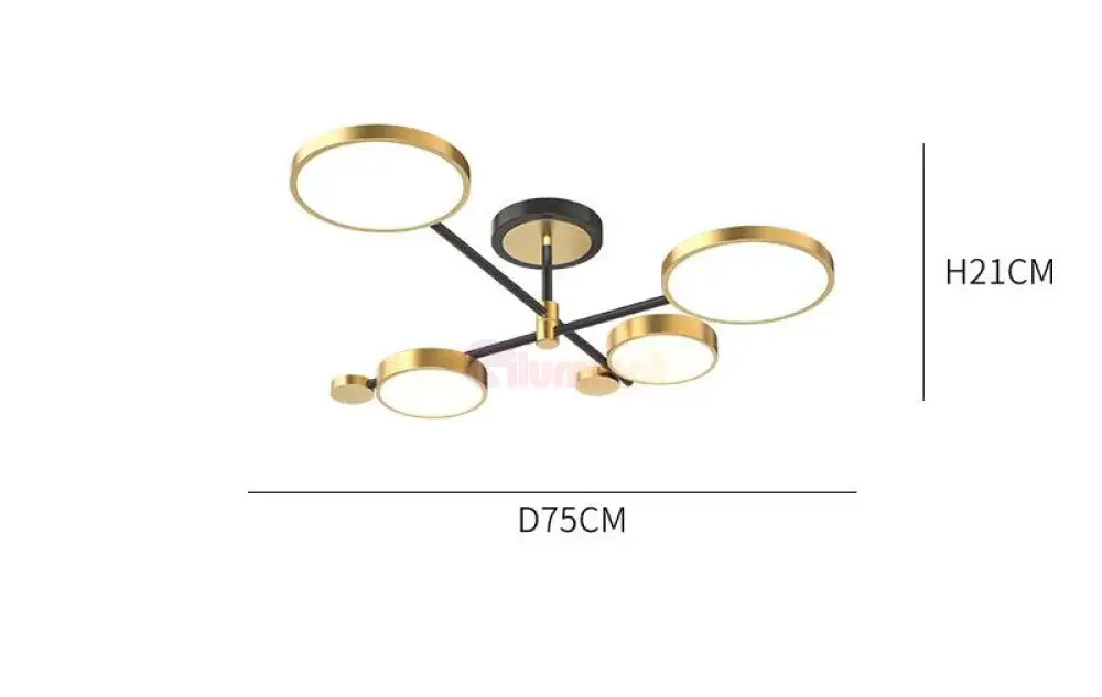 Lustra Led 68W 2 + 2 Dynamo Echivalent 300W Telecomanda Lighting Fixtures
