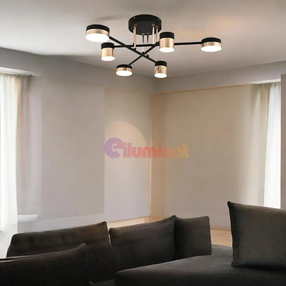 Lustra Led 72W Nordic Style Darko Echivalent 500W Telecomanda Led Ceiling Light