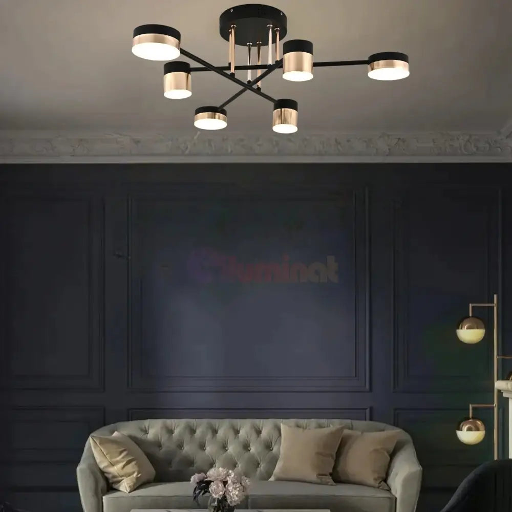 Lustra Led 72W Nordic Style Darko Echivalent 500W Telecomanda Led Ceiling Light