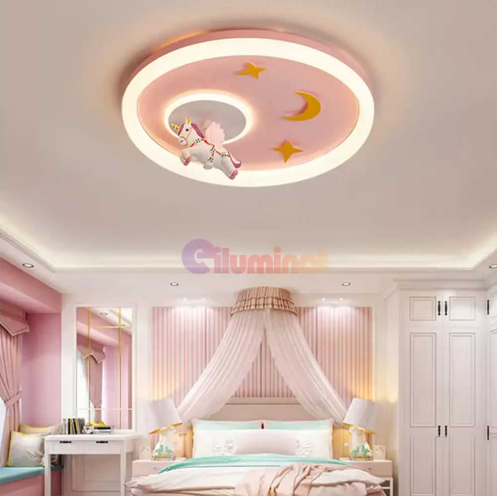 Lustra Led 76W Pink Pony Echivalent 400W Telecomanda Lighting Fixtures