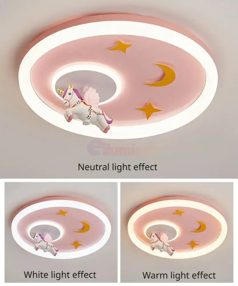 Lustra Led 76W Pink Pony Echivalent 400W Telecomanda Lighting Fixtures