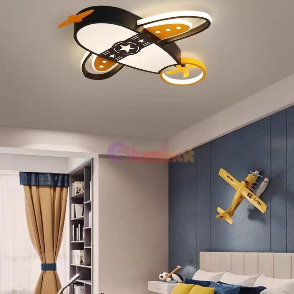 Lustra Led 80W Kids Air Force Echivalent 400W Telecomanda Lighting Fixtures