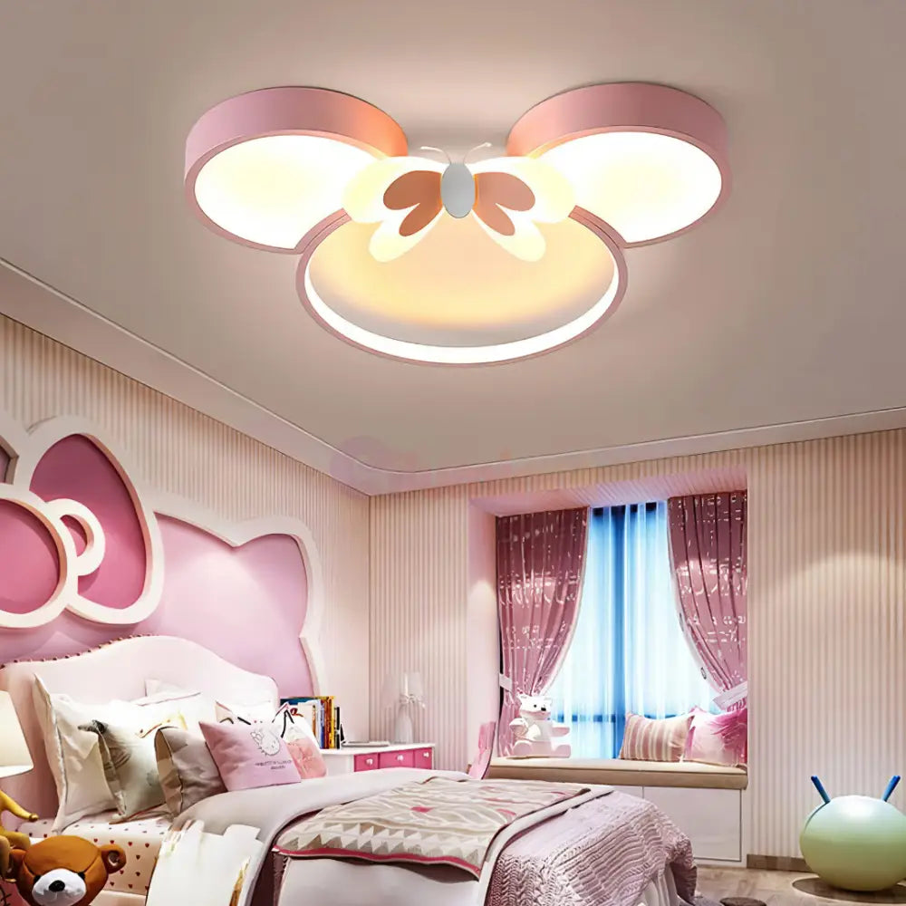 Lustra LED 80W Lovely Minnie Telecomanda 5578 ALB/ROZ / 50CM / KIDS Lighting Fixtures