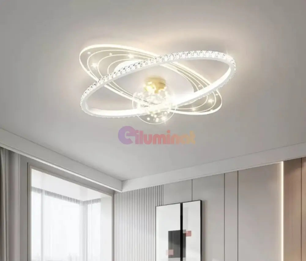 Lustra Led 80W Milky Way Telecomanda Echivalent 350W Lighting Fixtures