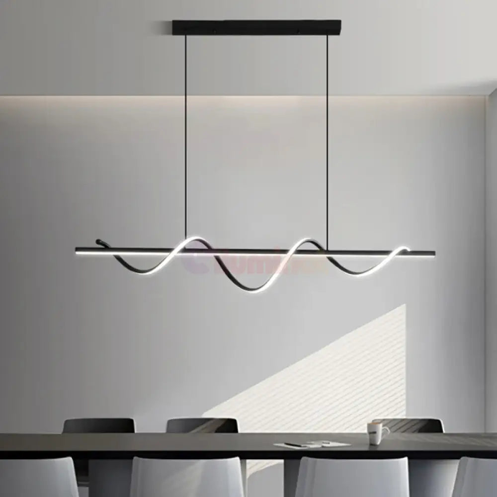 Lustra Led 80W Suspendata Serpent Black Echivalent 400W Lighting Fixtures