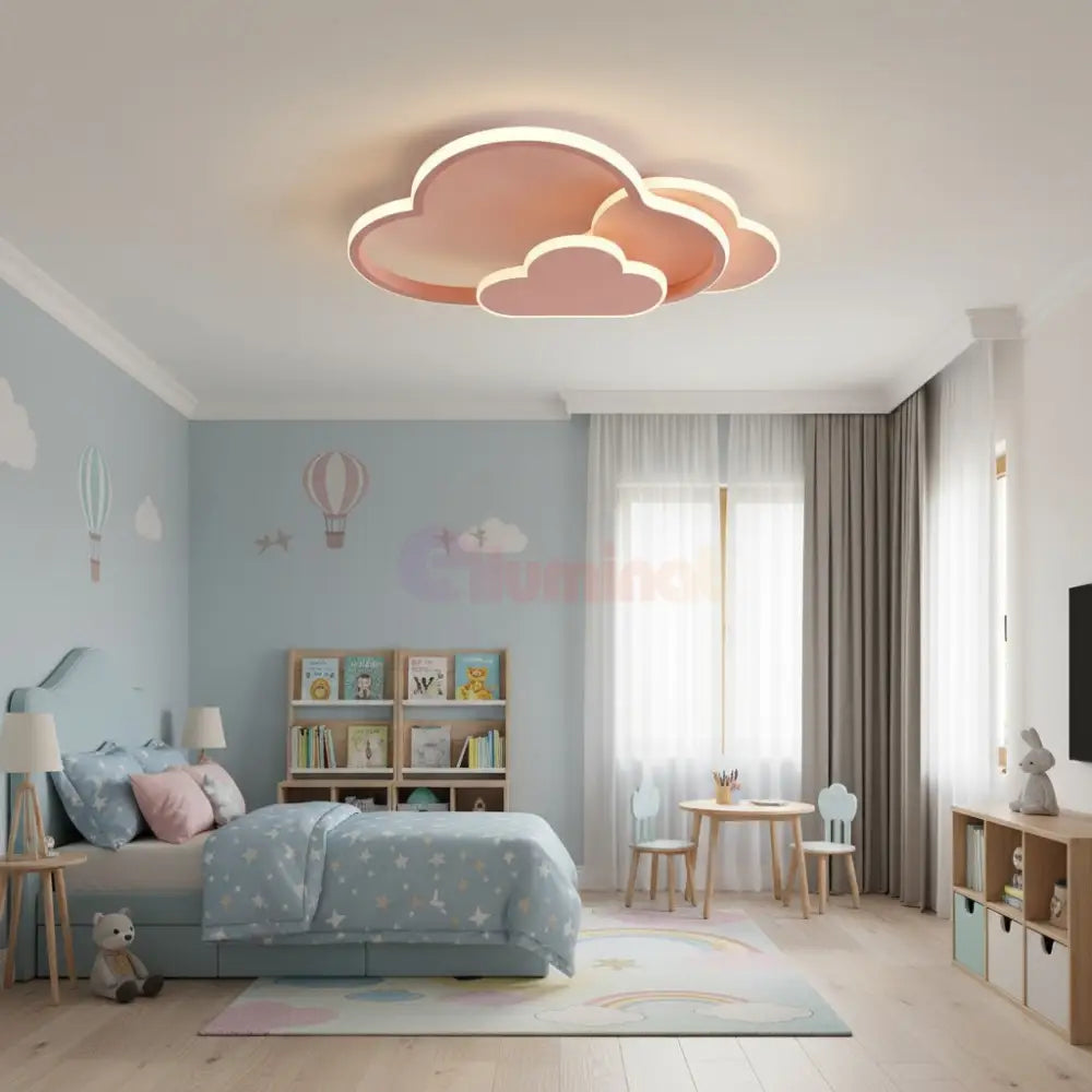 Lustra LED 86W NORISOR Pink Telecomanda Echivalent 400W Lighting Fixtures