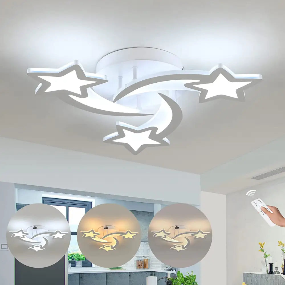 Lustra Led 90W Mini Star Smart Echivalent 300W Telecomanda Lighting Fixtures