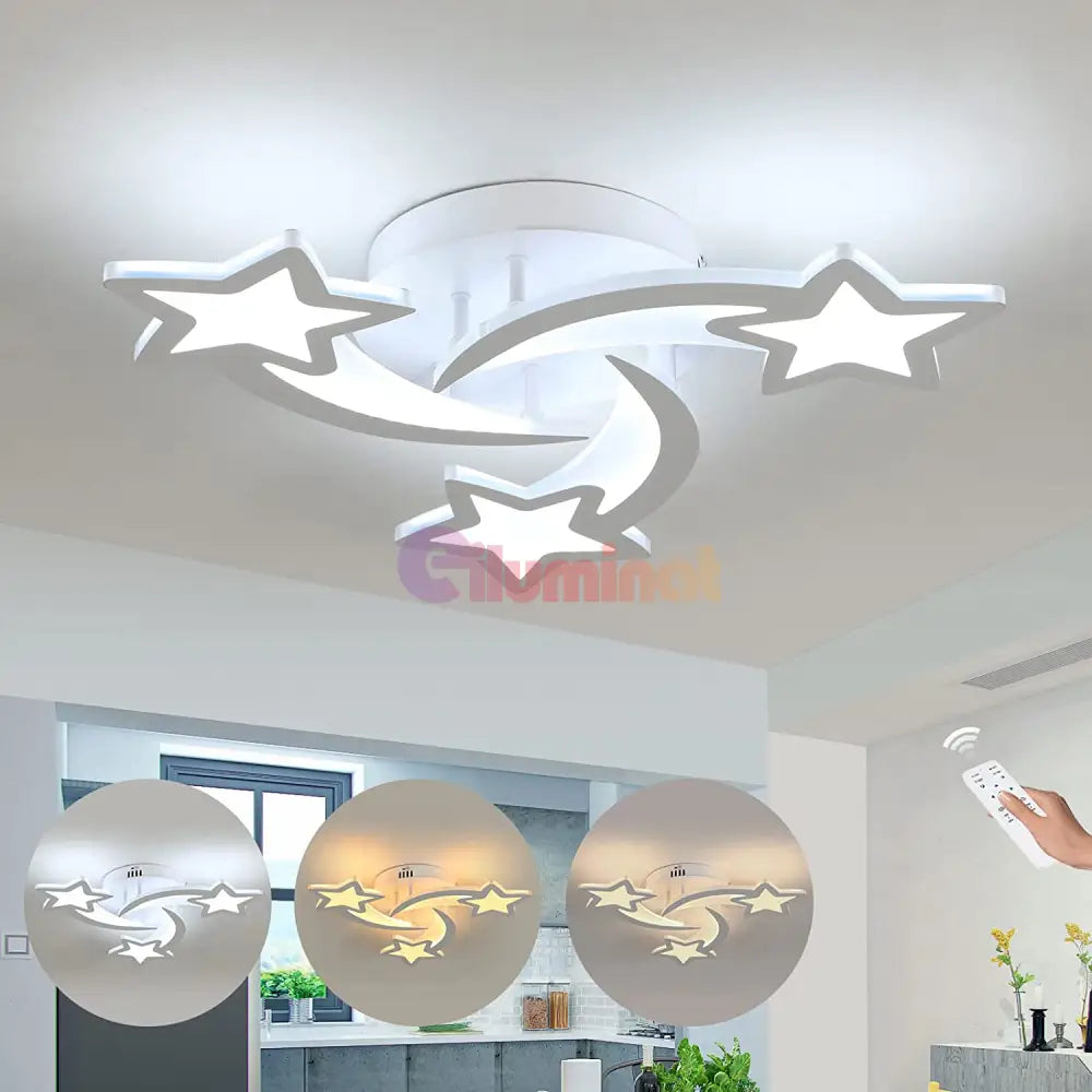 Lustra Led 90W Mini Star Smart Echivalent 300W Telecomanda Lighting Fixtures