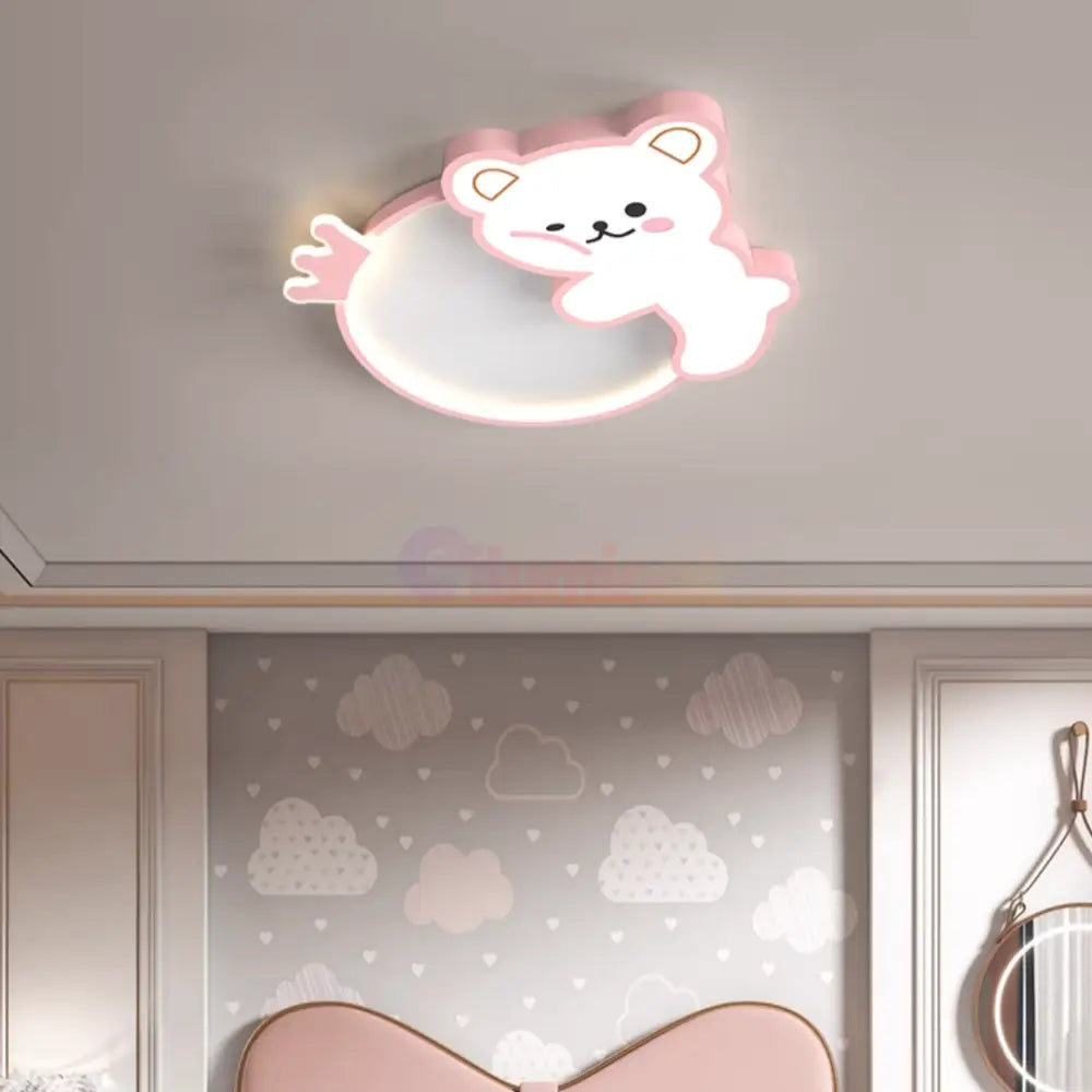 Lustra LED 96W Happy Bear cu Telecomanda Echivalent 400W KIDS Lighting Fixtures