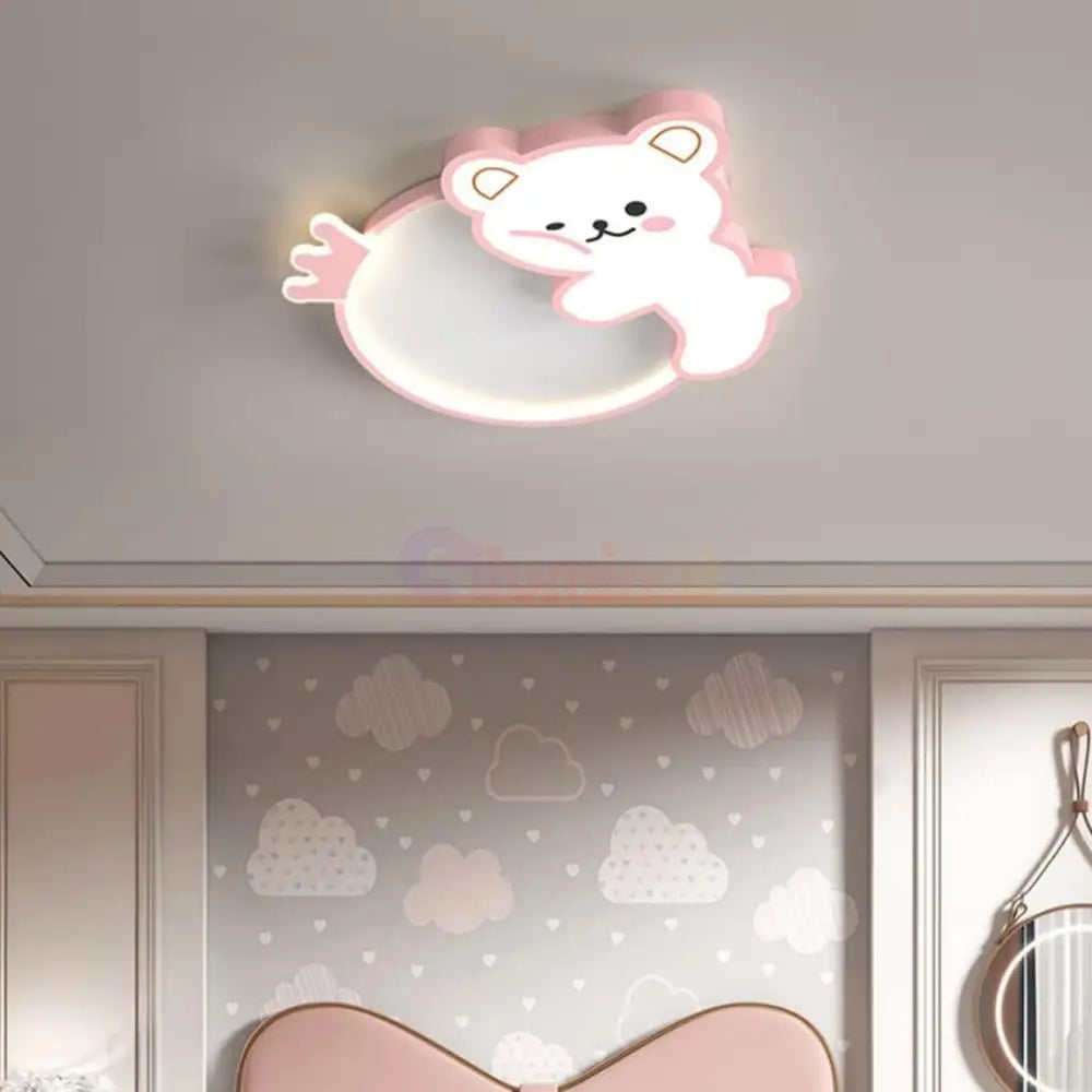 Lustra LED 96W Happy Bear cu Telecomanda Echivalent 400W KIDS Lighting Fixtures