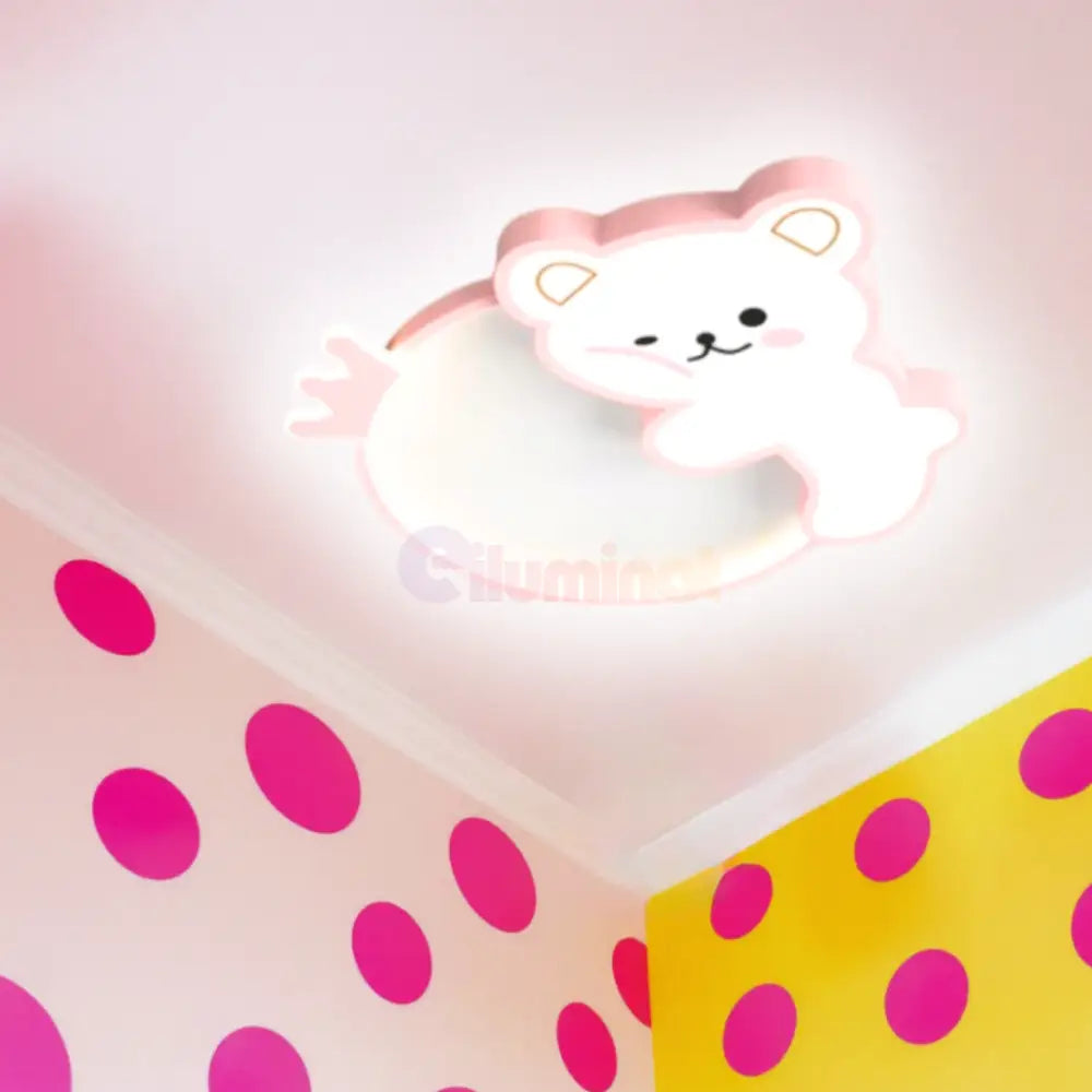 Lustra LED 96W Happy Bear cu Telecomanda Echivalent 400W KIDS Lighting Fixtures
