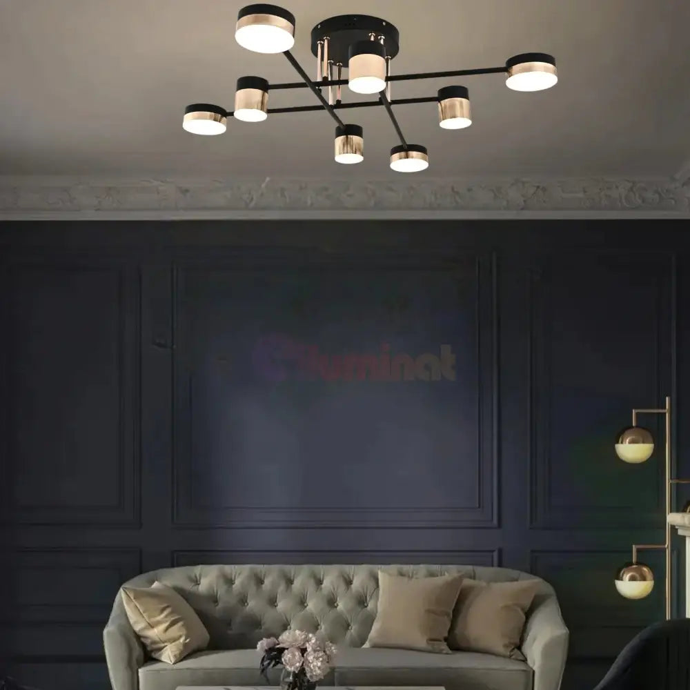 Lustra Led 96W Nordic Style Darko Echivalent 700W Telecomanda Led Ceiling Light
