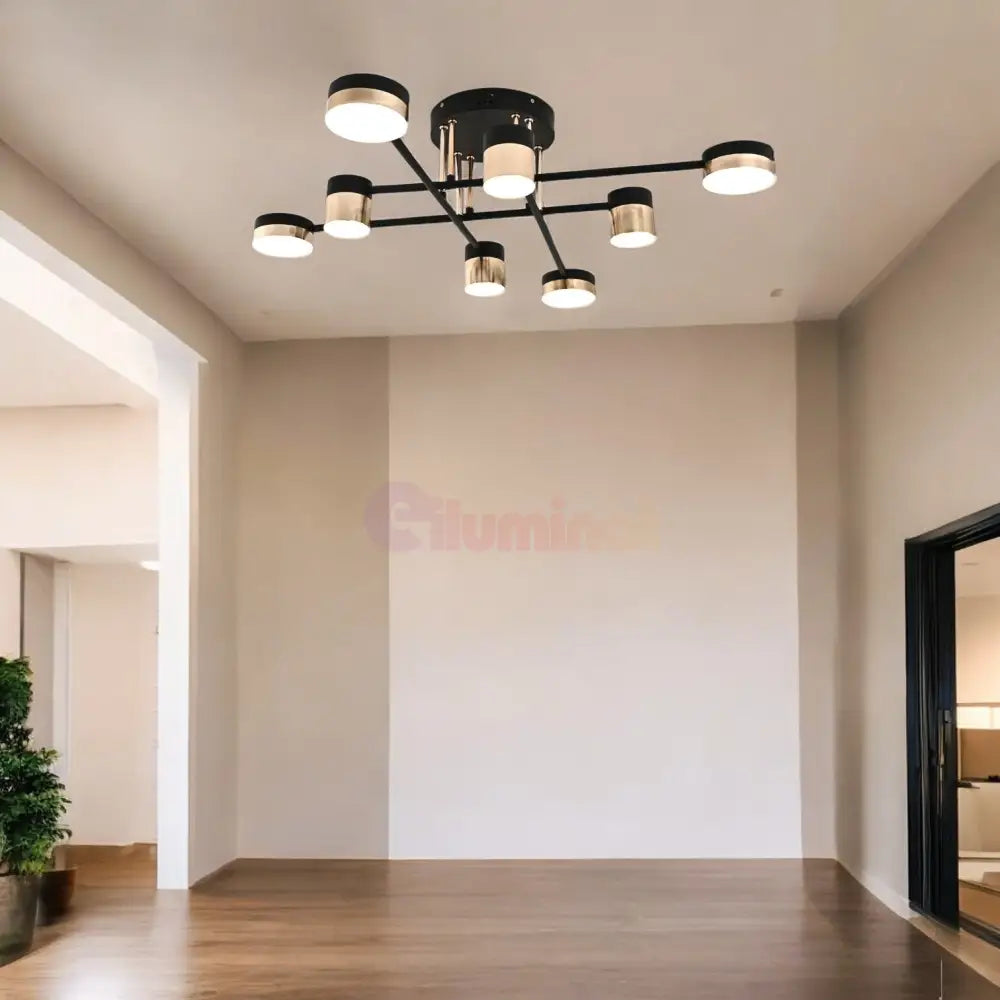 Lustra Led 96W Nordic Style Darko Echivalent 700W Telecomanda Led Ceiling Light