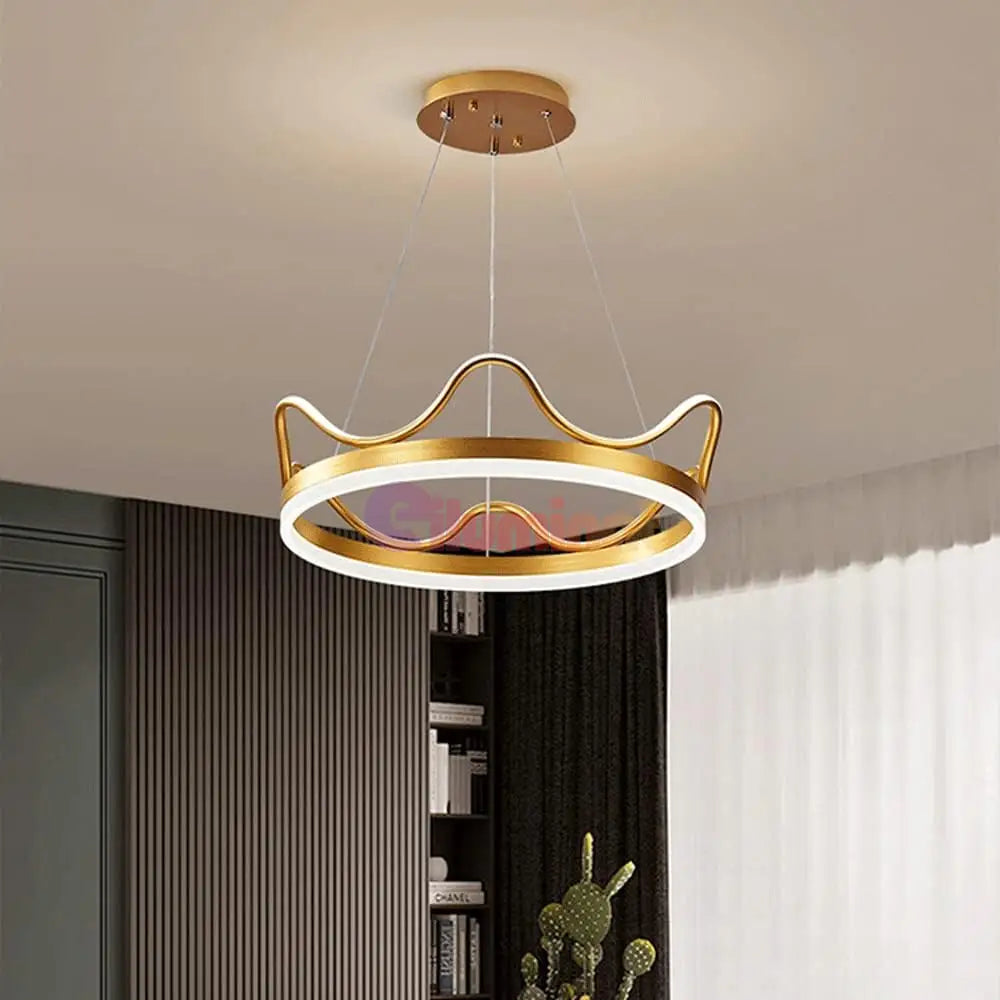 Lustra Led 96W Wonderland Queen Gold Telecomanda Lighting Fixtures