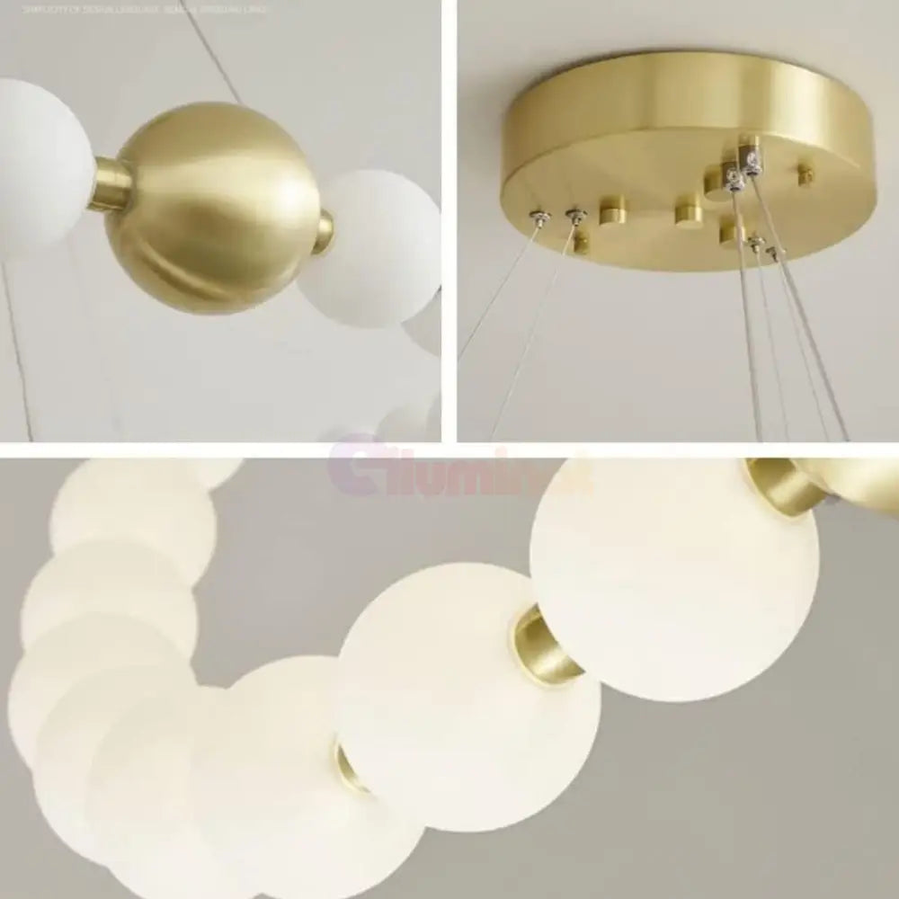 Lustra LED 24×2W MAT GOLD G3974-10 + 1 cu Telecomanda AURIE / ABAJUR Chandeliers