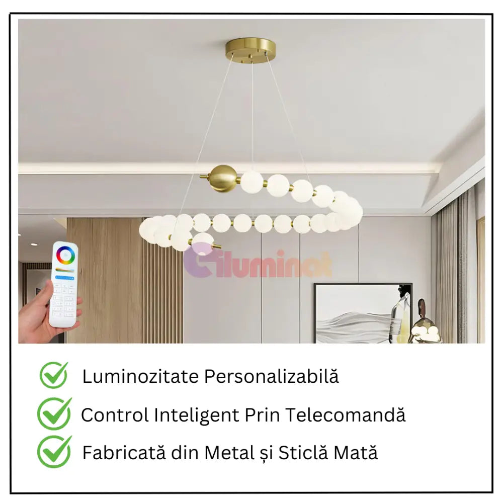 Lustra LED 36x2W MAT GOLD G3974-15 + 1 cu Telecomanda AURIE / ABAJUR Chandeliers