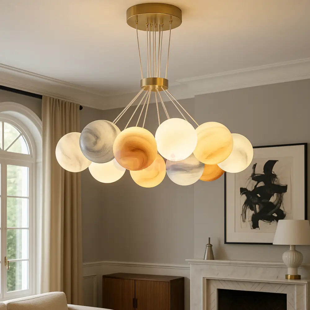 Lustra E27 Abajur Planets Gold Lighting Fixtures