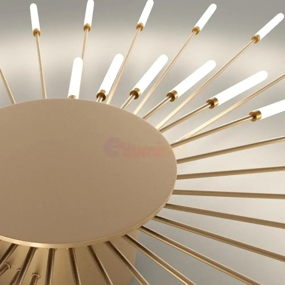 Lustra LED American Dream Gold 112w Echivalent 500W Telecomanda AURIE / 105CM / MINIMALIST DESIGN Chandeliers