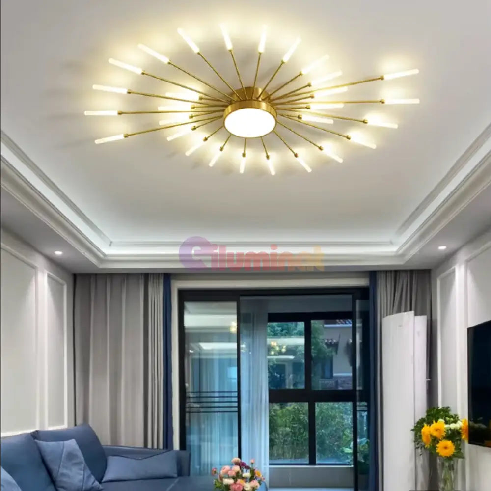 Lustra Led American Splendor Gold Echivalent 800W Telecomanda Lighting Fixtures