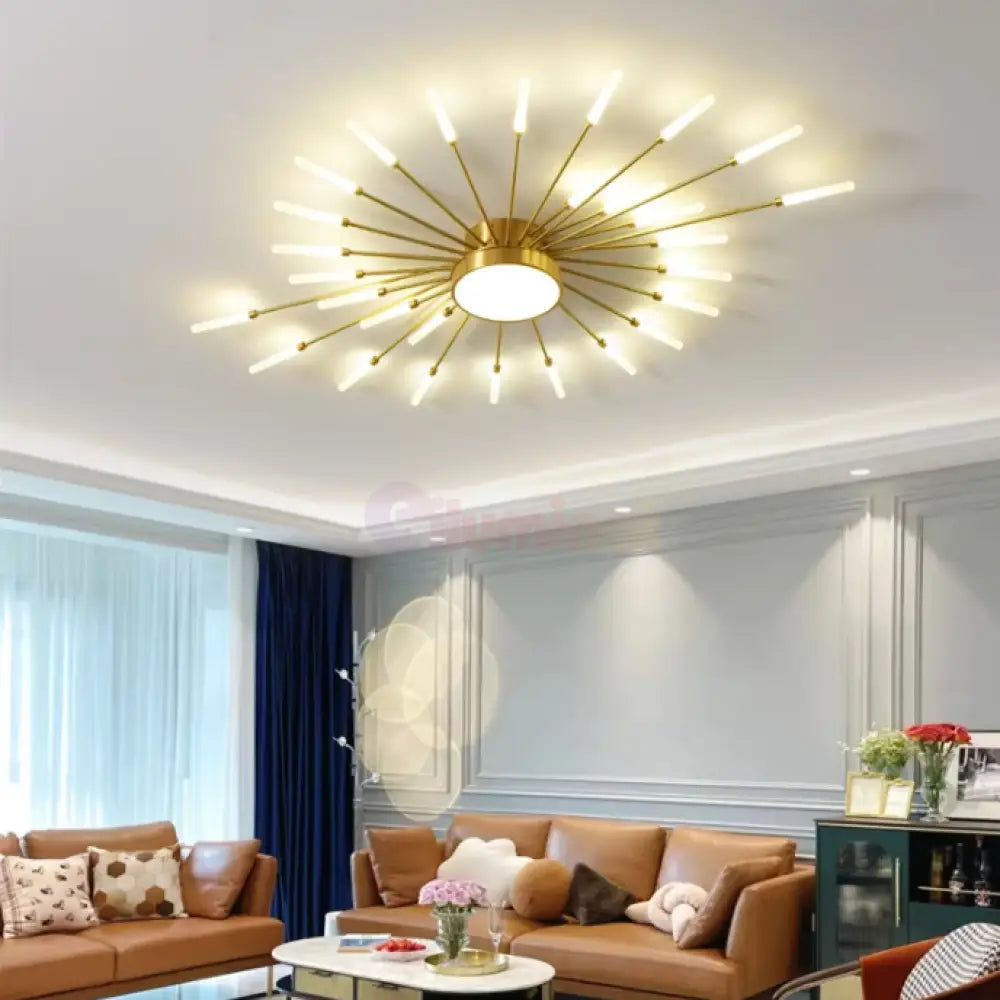 Lustra Led American Splendor Gold Echivalent 800W Telecomanda Lighting Fixtures