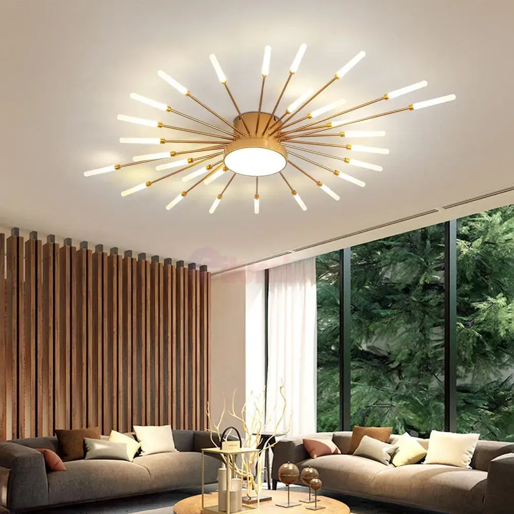 Lustra Led American Splendor Gold Echivalent 800W Telecomanda Lighting Fixtures