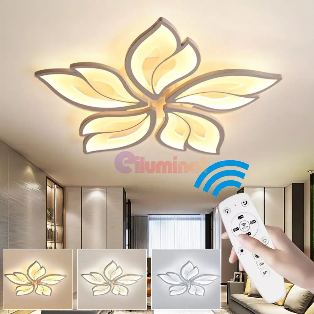 Lustra Led Anemone Echivalent 500W Telecomanda Lighting Fixtures
