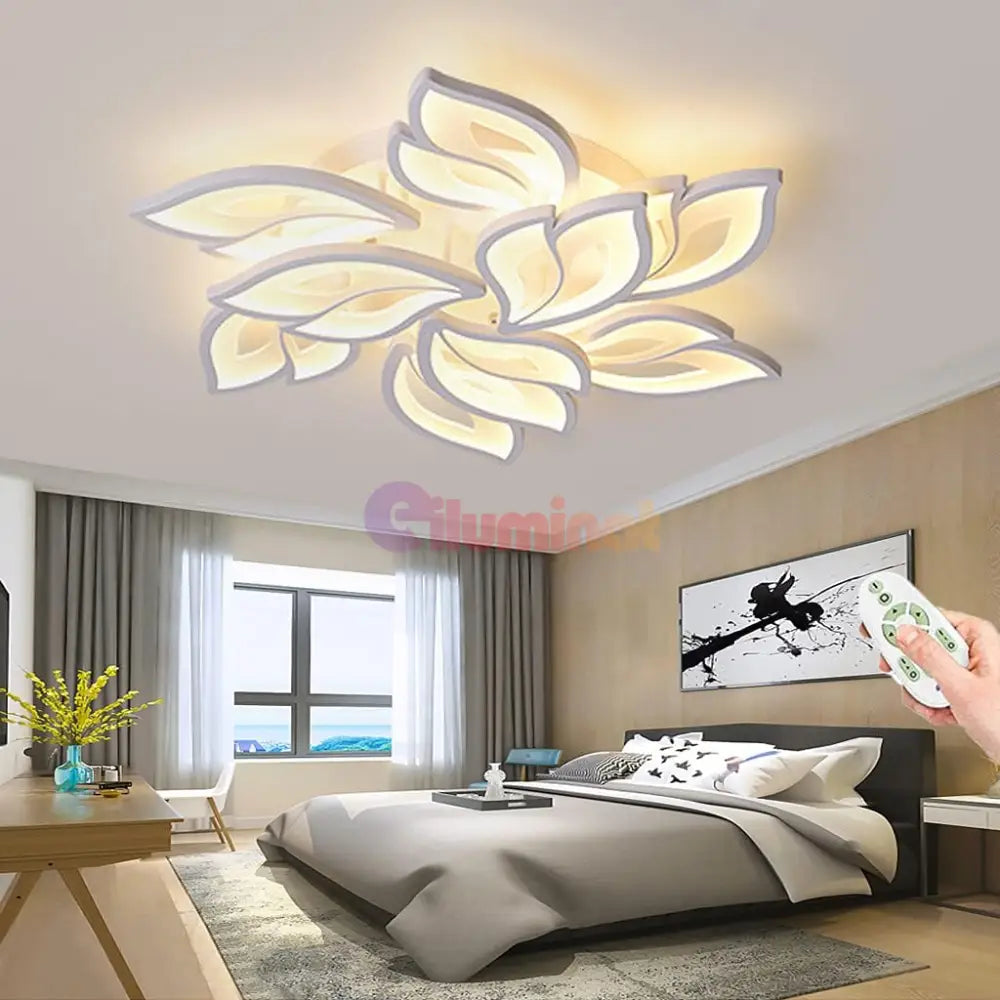 Lustra Led Anemone Grande Echivalent 800W Telecomanda Lighting Fixtures