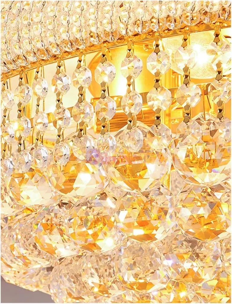 Lustra LED Aplicata Crystal Dome Telecomanda si RGB Chandeliers