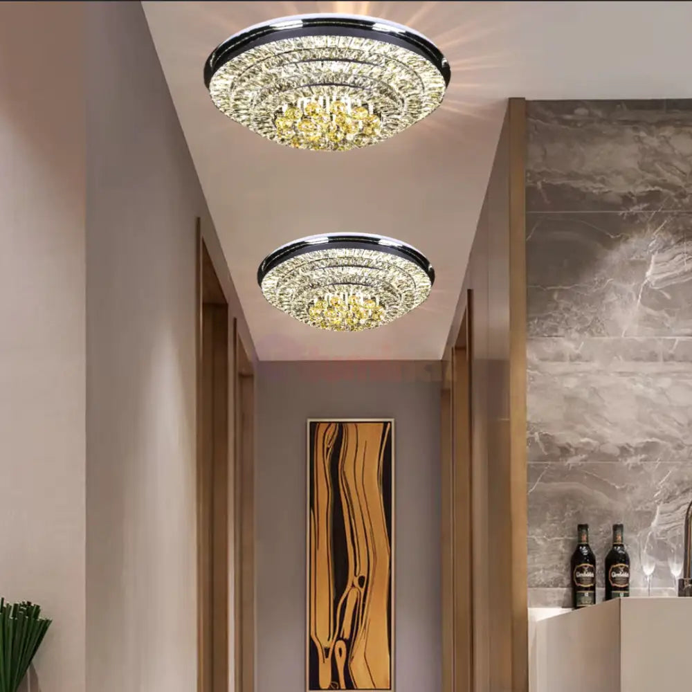 Lustra LED Crystal Dome Telecomanda Chandeliers