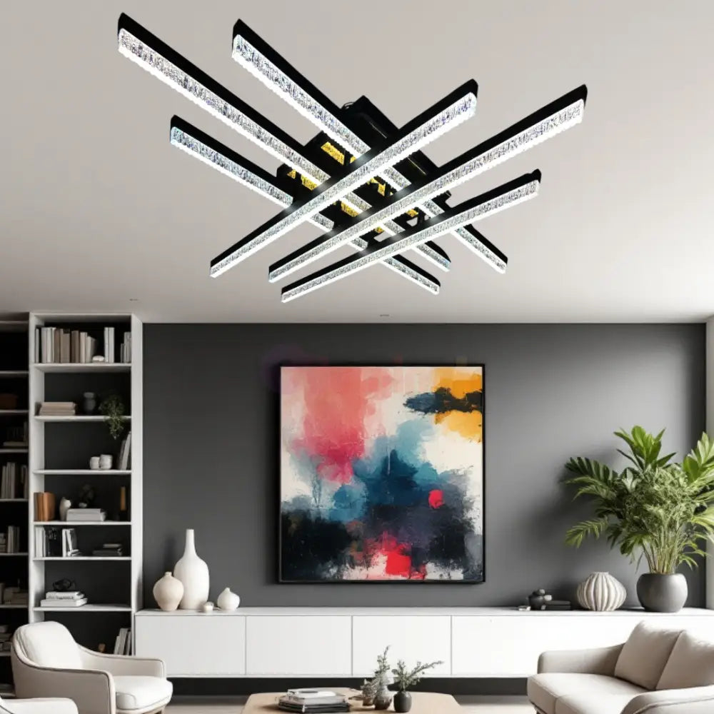 Lustra LED Aplicata Mira WG5131-6A NEAGRA / CRISTAL Chandeliers