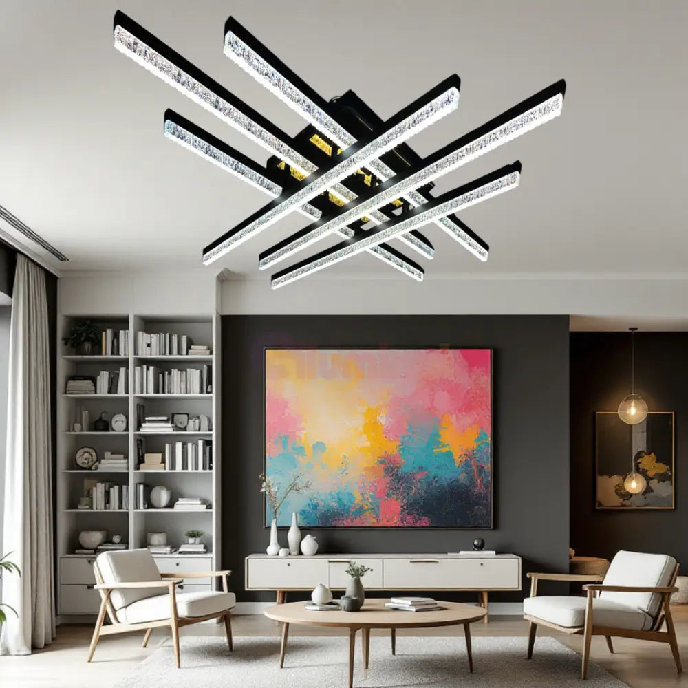 Lustra LED Aplicata Mira WG5131-6A NEAGRA / CRISTAL Chandeliers