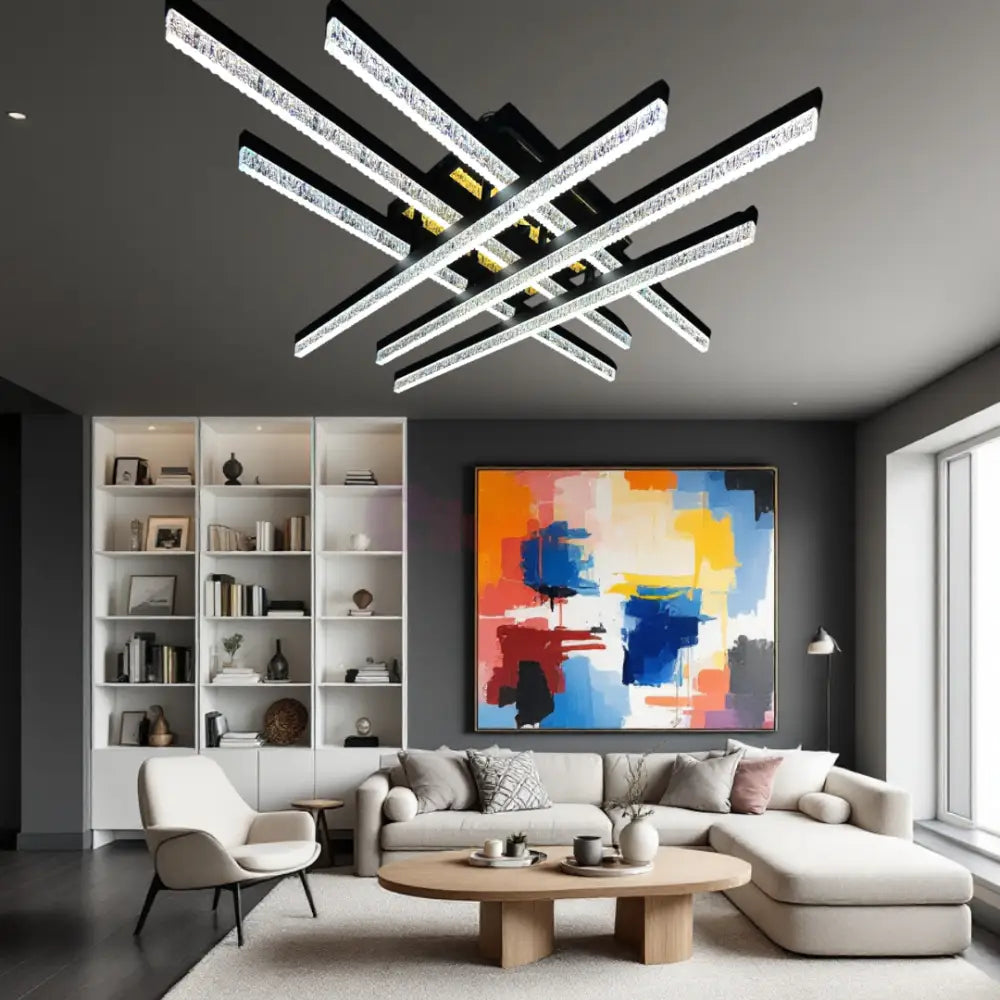 Lustra LED Aplicata Mira WG5131-6A NEAGRA / CRISTAL Chandeliers