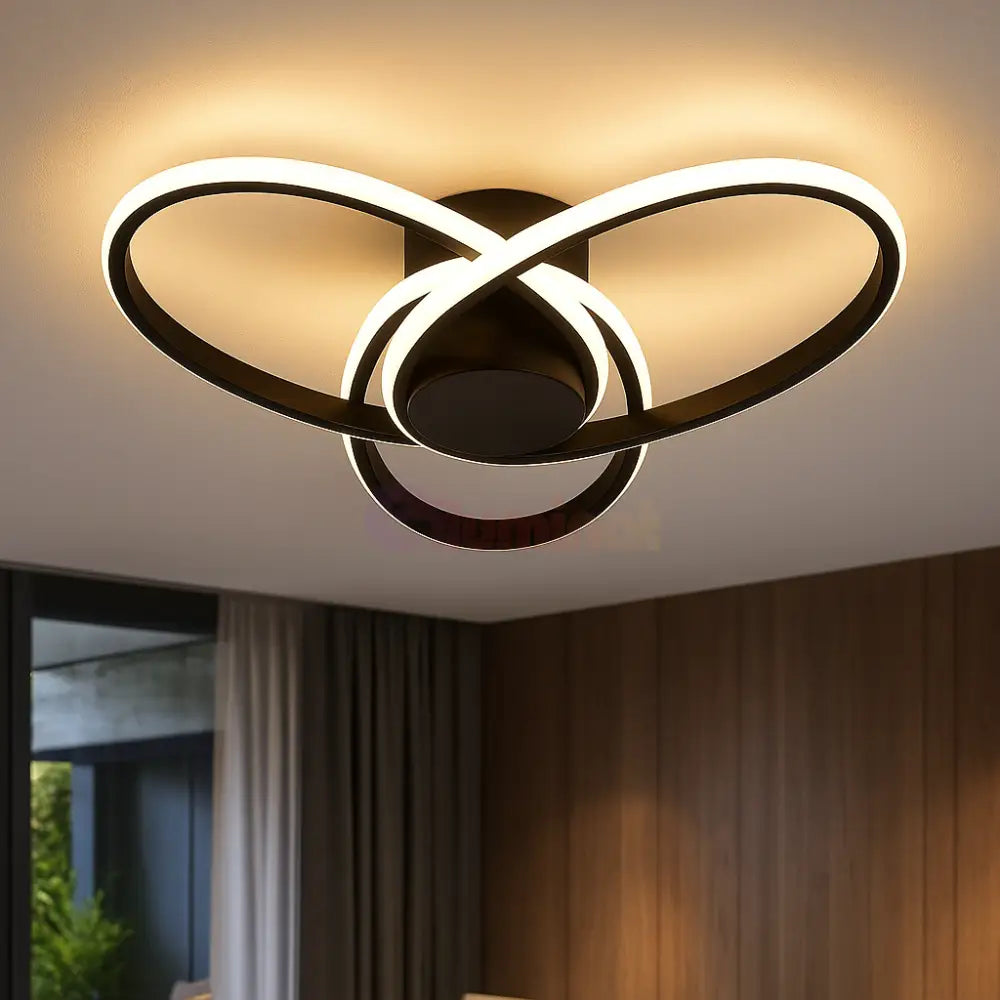 Lustra LED Aplicata OSEN Black Telecomanda Echivalent 780W Lighting Fixtures