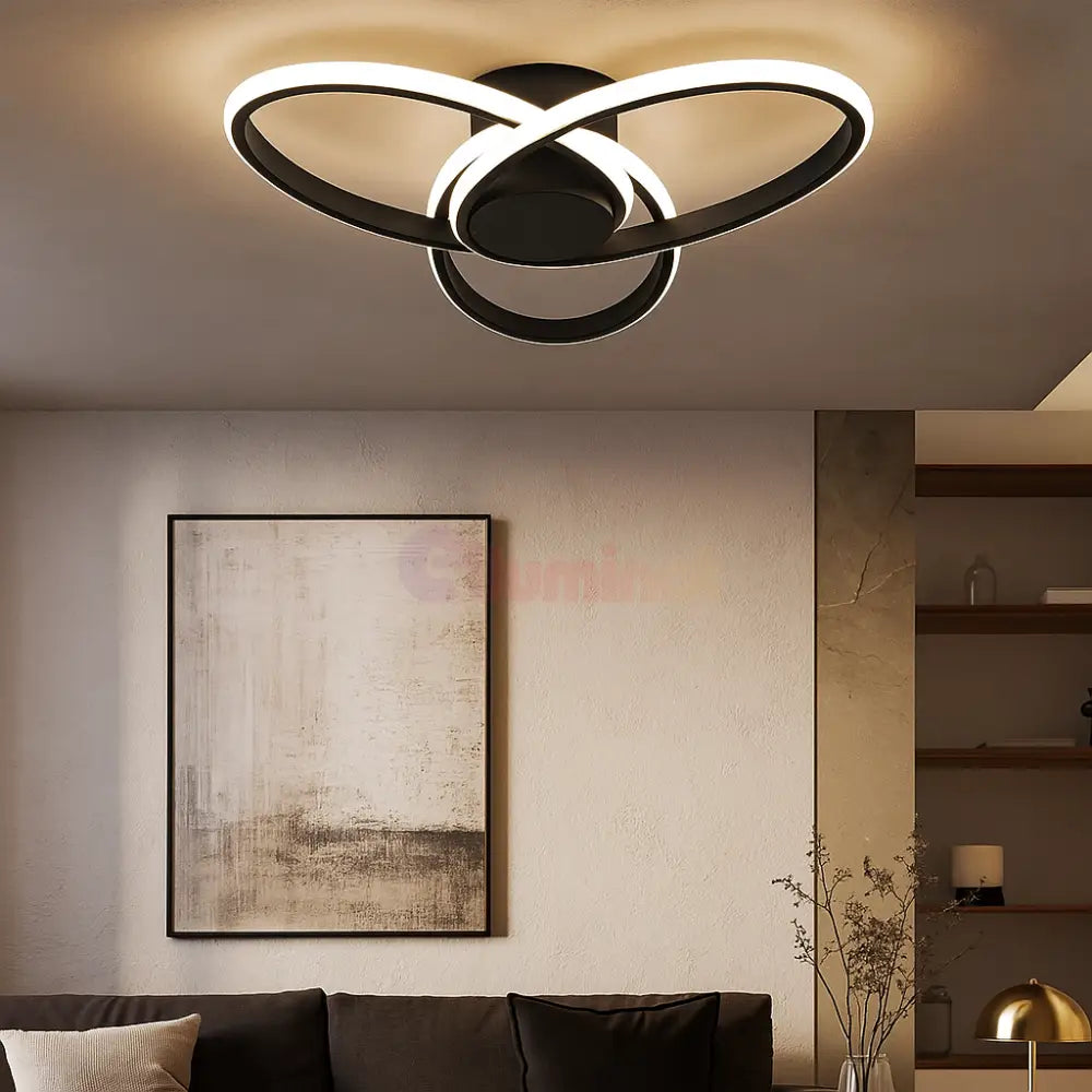 Lustra LED Aplicata OSEN Black Telecomanda Echivalent 780W Lighting Fixtures