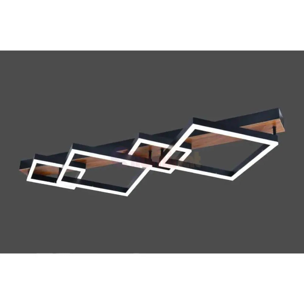 Lustra LED Suspendata Zenn Telecomanda Wifi 2.4G Black 3 Culori NEAGRA / SQUARE DESIGN Lighting Fixtures