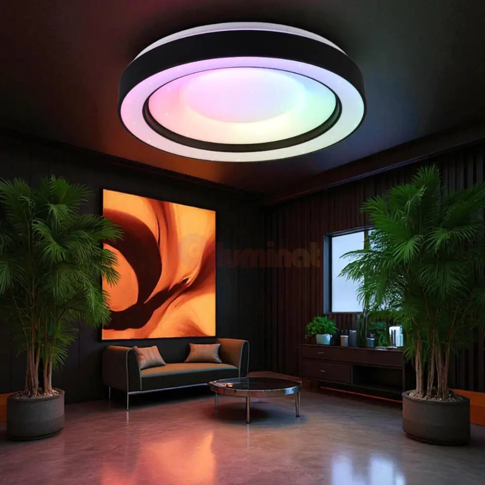 Lustra LED ARCO Black RGB NEAGRA / CIRCLE DESIGN Lighting Fixtures