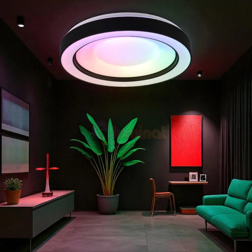 Lustra LED ARCO Black RGB NEAGRA / CIRCLE DESIGN Lighting Fixtures