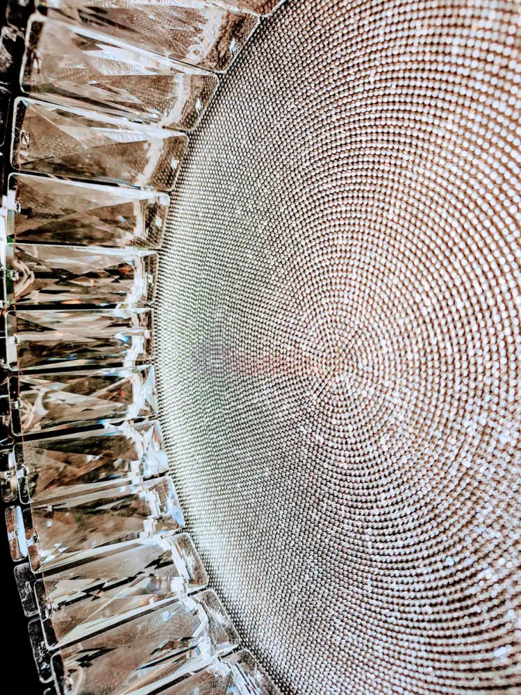 Lustra LED Argintie Glamour Round CRISTAL Telecomanda Chandeliers Crystal