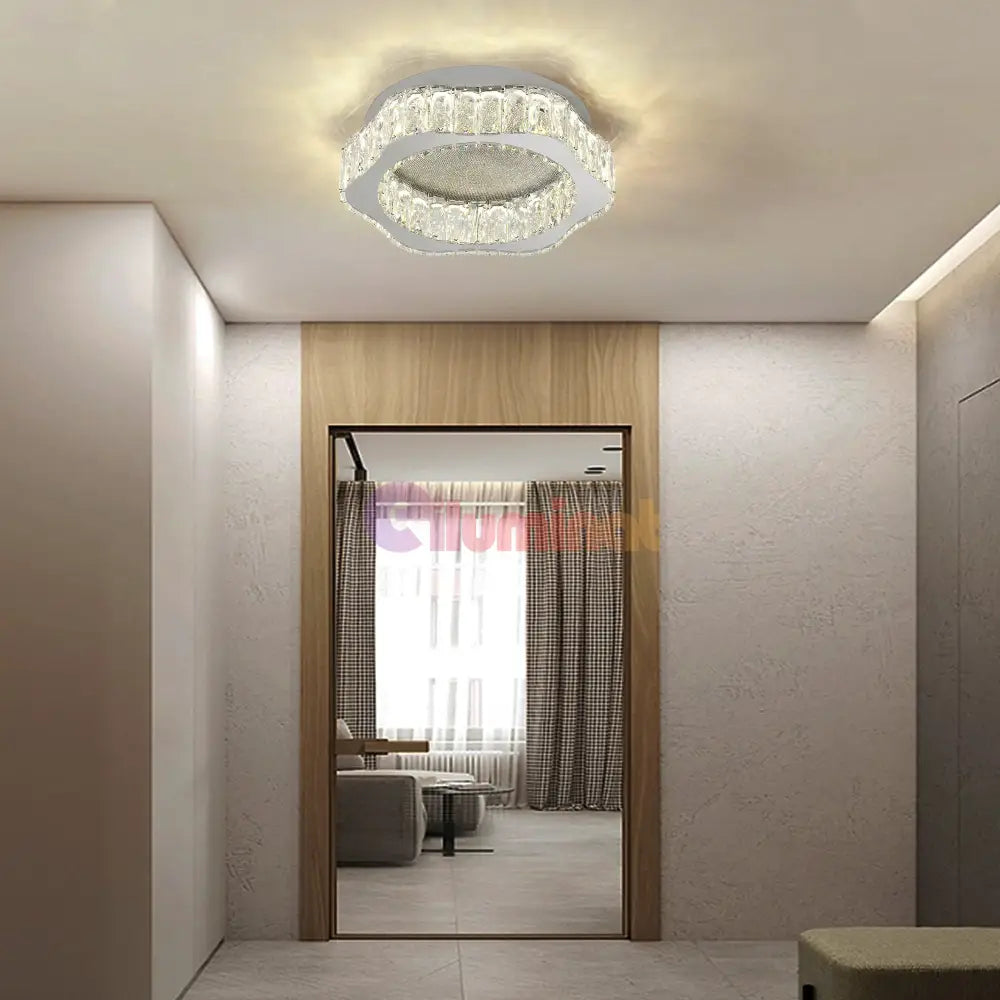 Lustra LED Argintie Splash Crystal Telecomanda Chandeliers Crystal