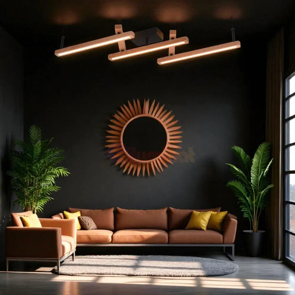 Lustra LED Aplicata WOOD BELLARI LEMN Lighting Fixtures