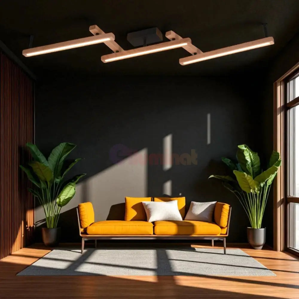 Lustra LED Aplicata WOOD BELLARI LEMN Lighting Fixtures