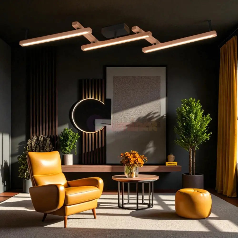 Lustra LED Aplicata WOOD BELLARI LEMN Lighting Fixtures