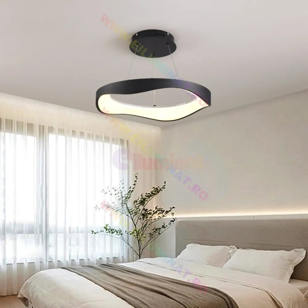 Lustra Led Black Cloud Echivalent 400W Telecomanda Lighting Fixtures